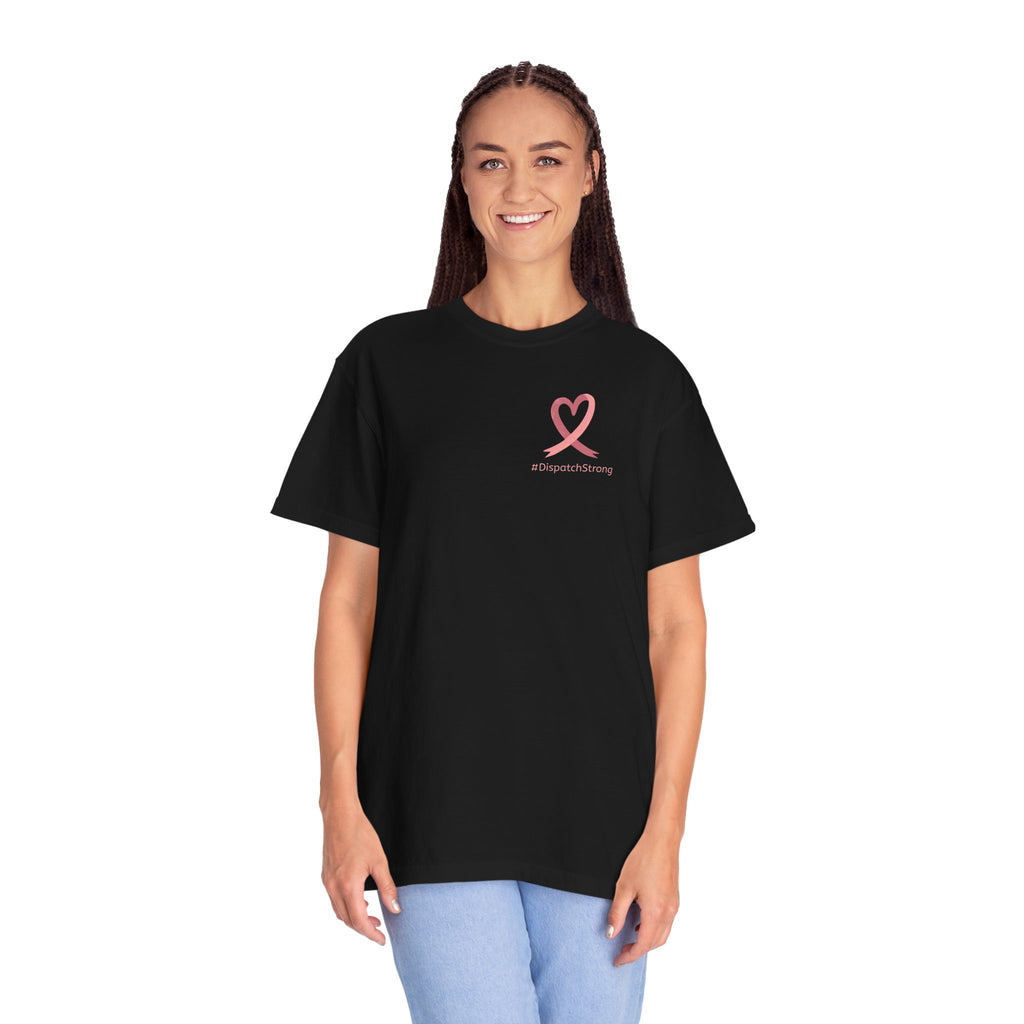 Support Ribbon T-Shirt — #DispatchStrong Breast Cancer Awareness Tee