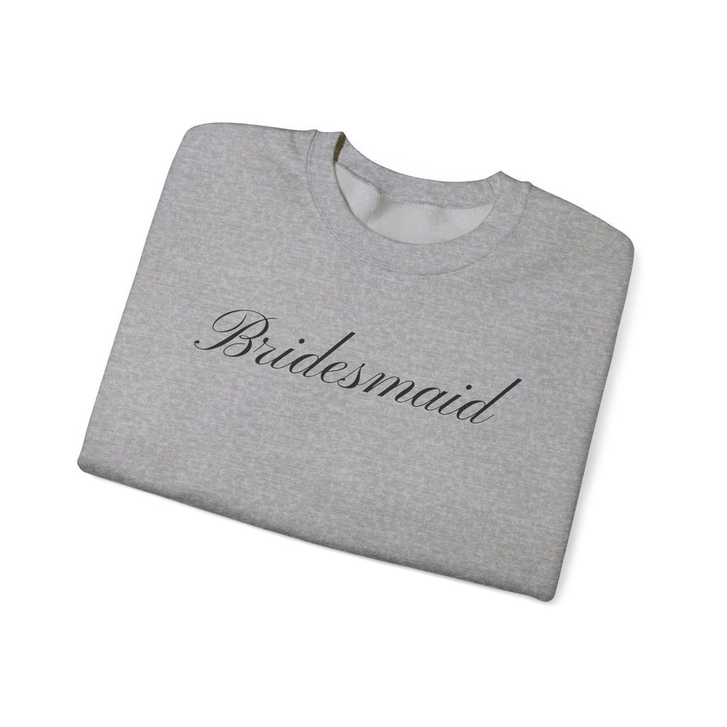 Bridesmaid Crewneck Sweatshirt - Elegant Script Bridal Party Pullover