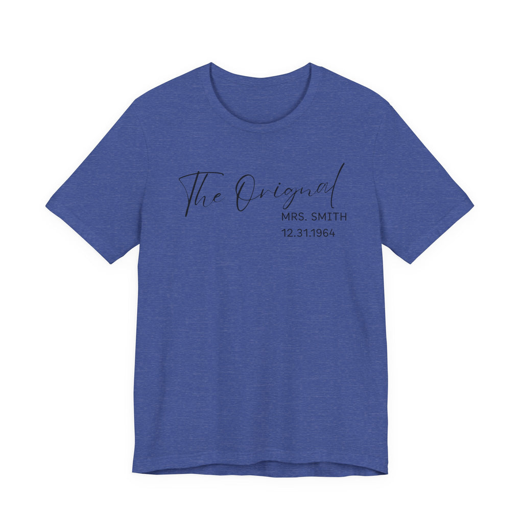 The O.G. Mrs. Script Bridal T-Shirt — Personalized Mrs. Tee
