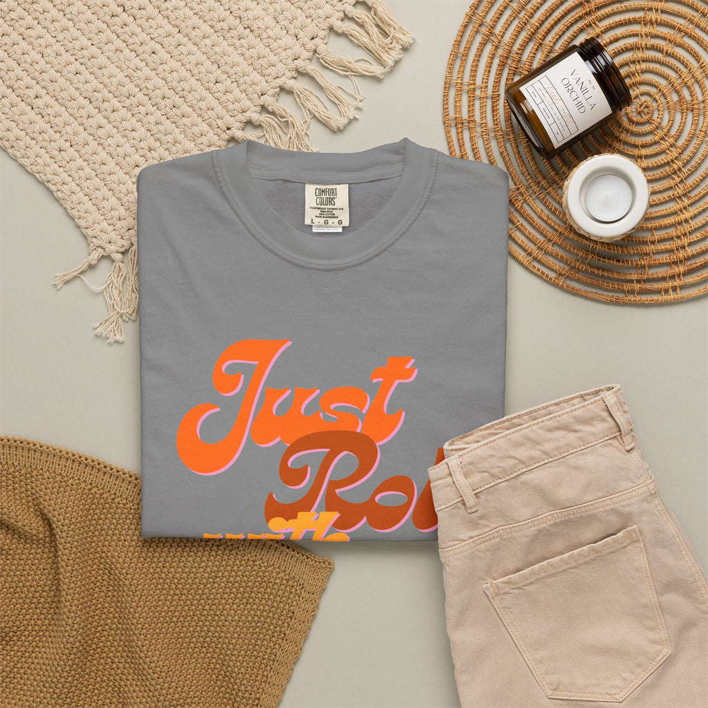 Just Roll With It Baby T-Shirt — Retro Script Tee