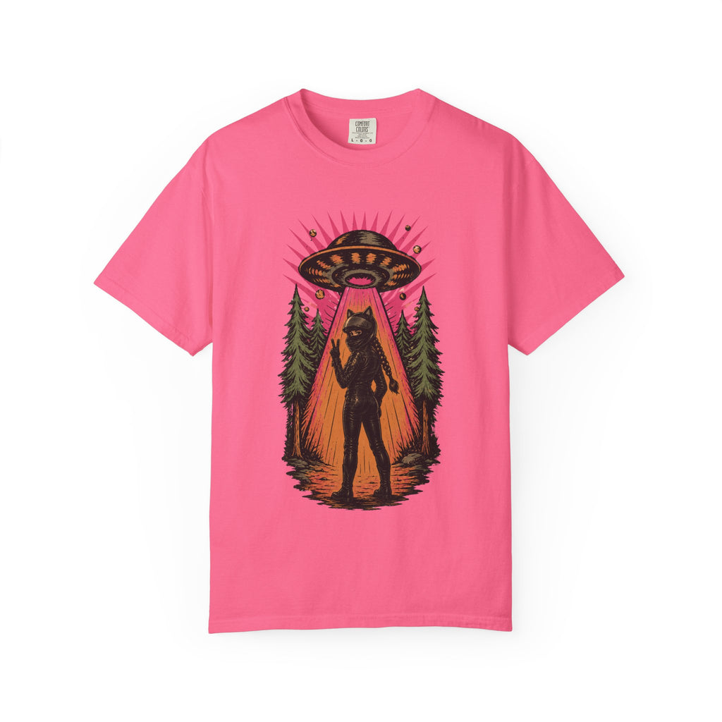 Beam Me Up Retro Rider T-shirt | Funny Quote Sci-Fi Tee