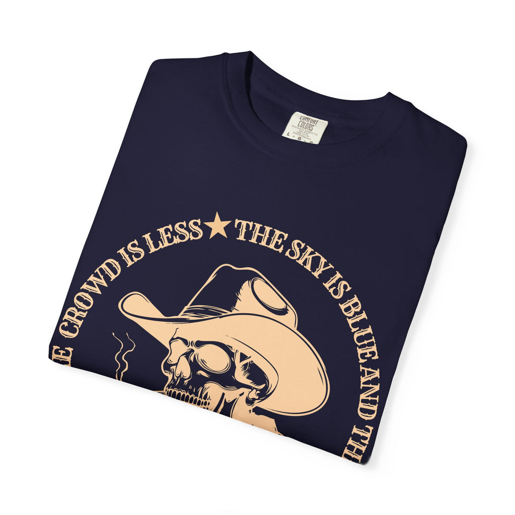 Find Me Where the Crowd is Less Vintage Skull Tee