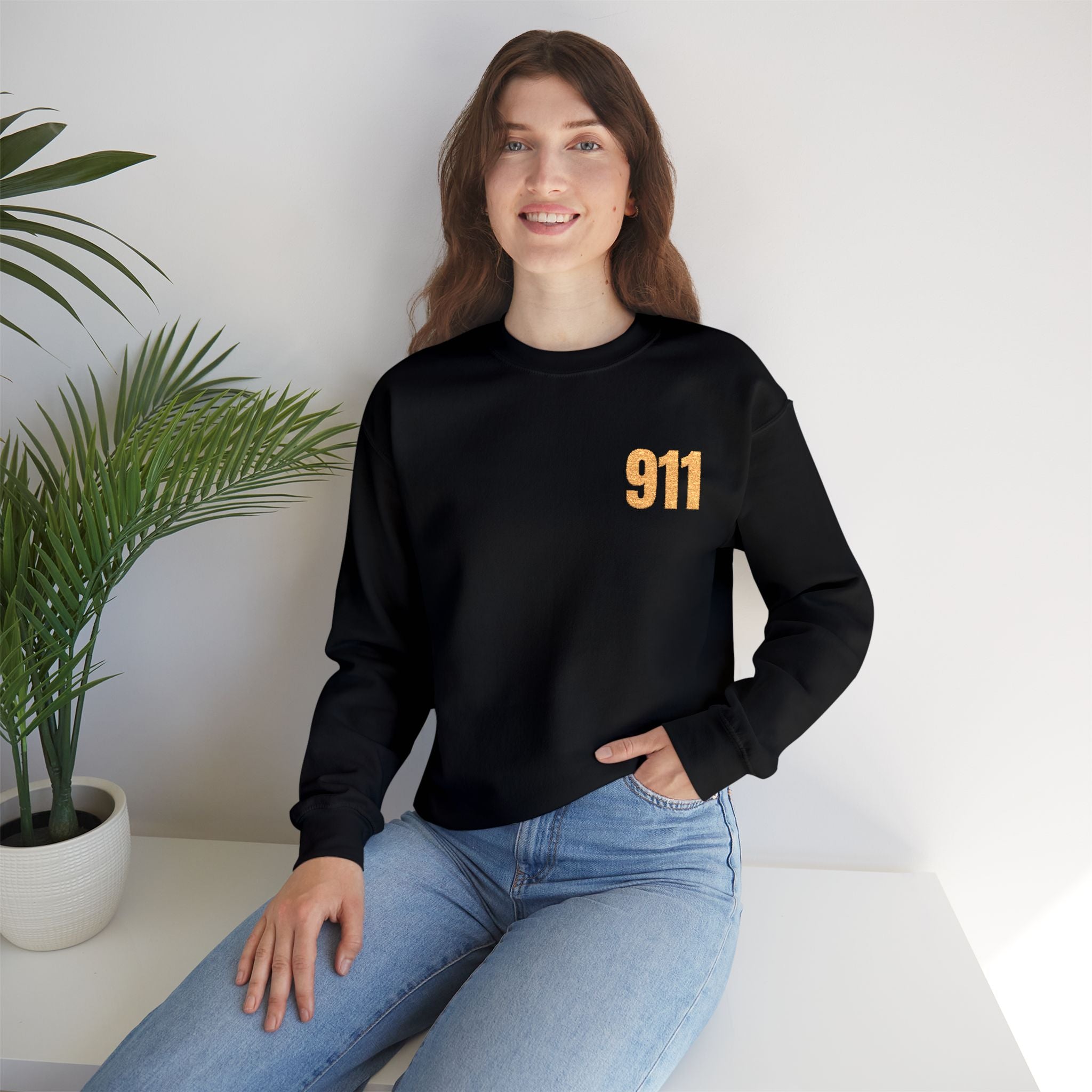 911 Gold Foil Crewneck Sweatshirt — 911 Emergency Dispatch Crewneck