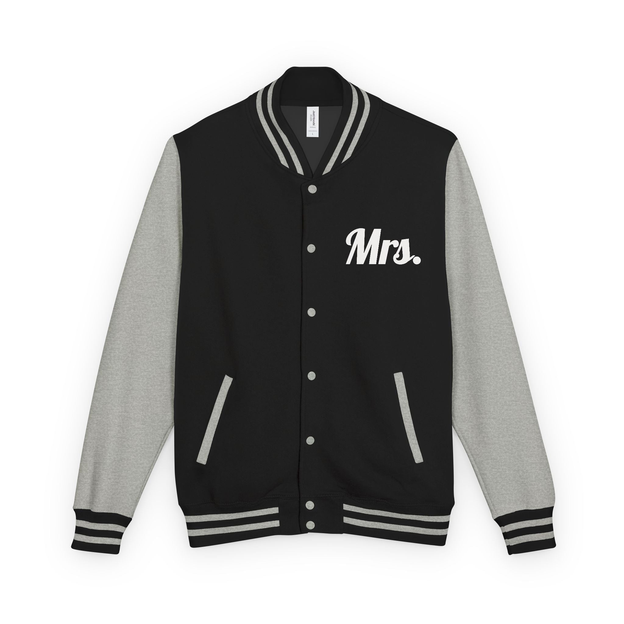 Mrs. Letterman Jacket — 'Til Death Skeleton Heart Hands Varsity Jacket