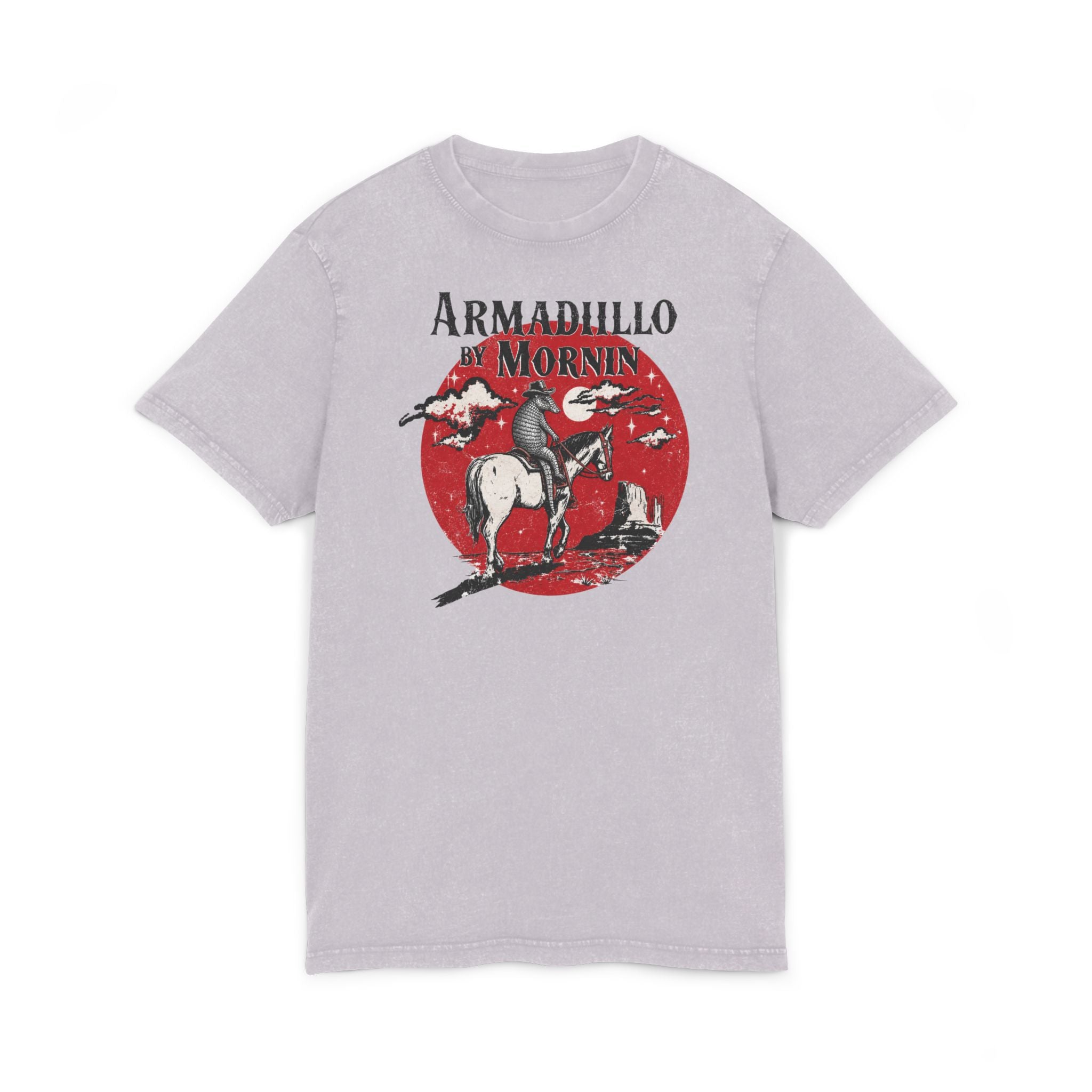 Acid Washed Round Neck Tee