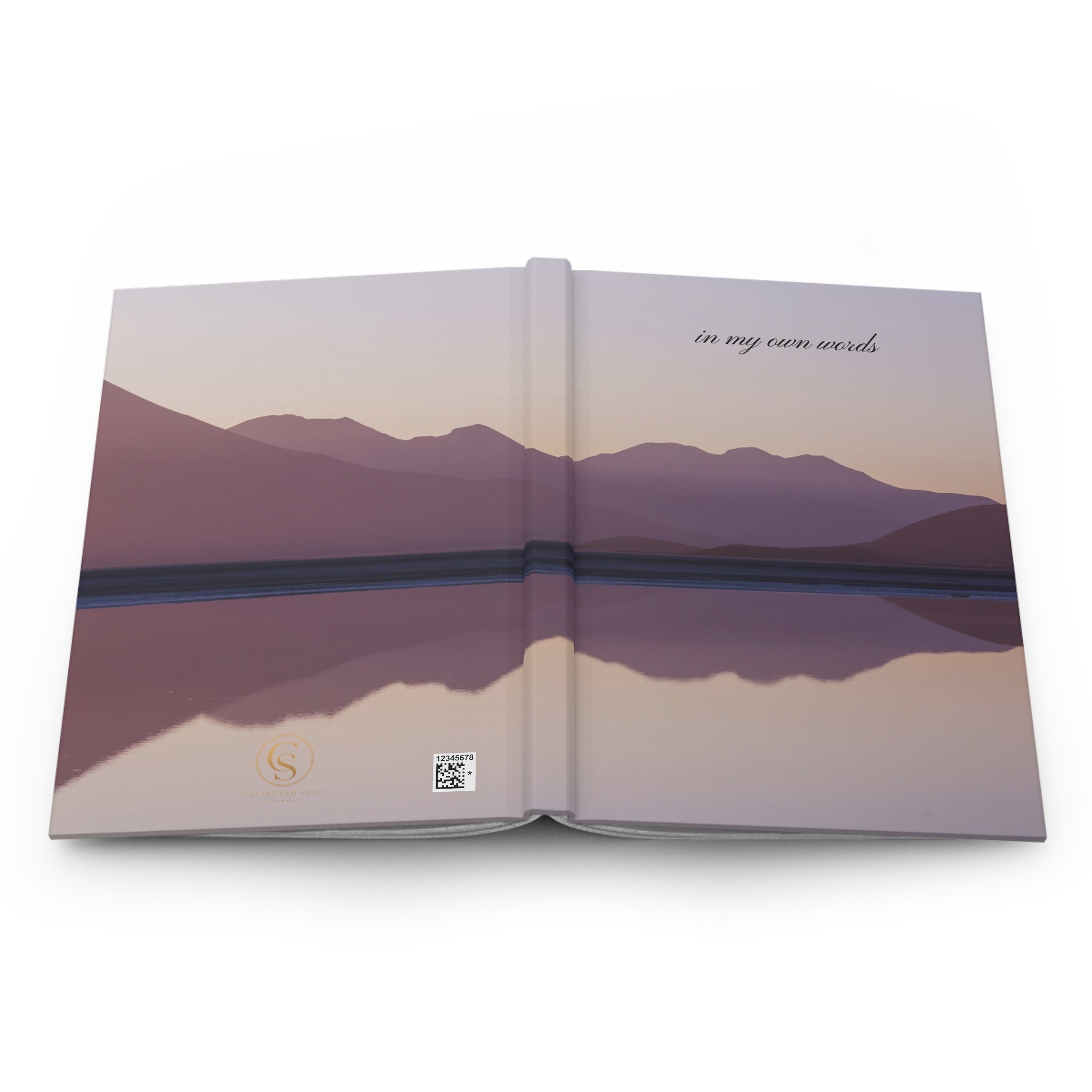 Serene Mountain Reflection Hardcover Journal | 'in my own words'