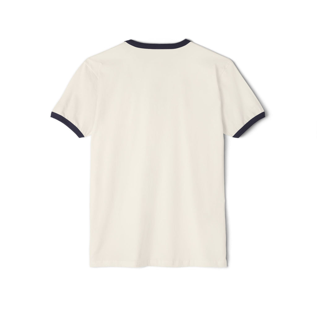 Rebel Retro Ringer Tee — Vintage Script Graphic T-Shirt