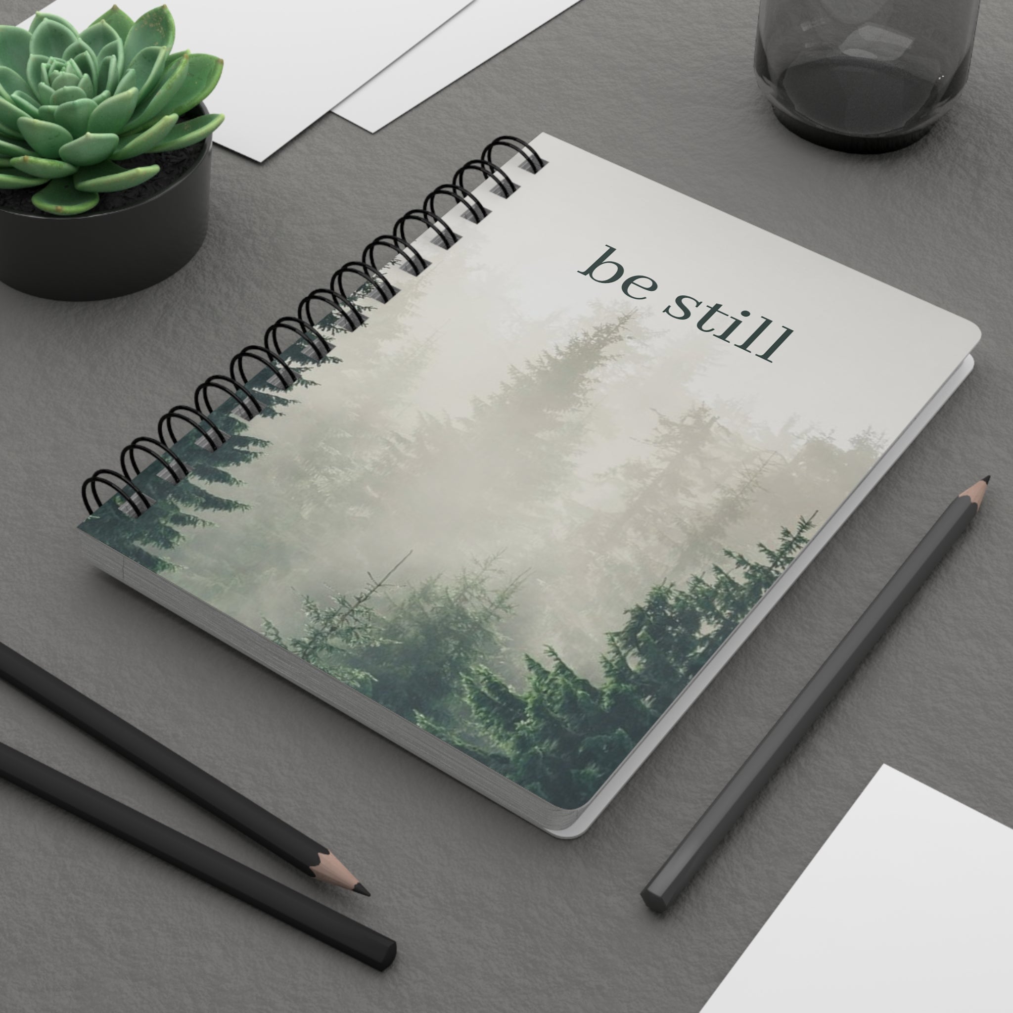 Be Still Forest Journal — Spiral-Bound Mindfulness Notebook