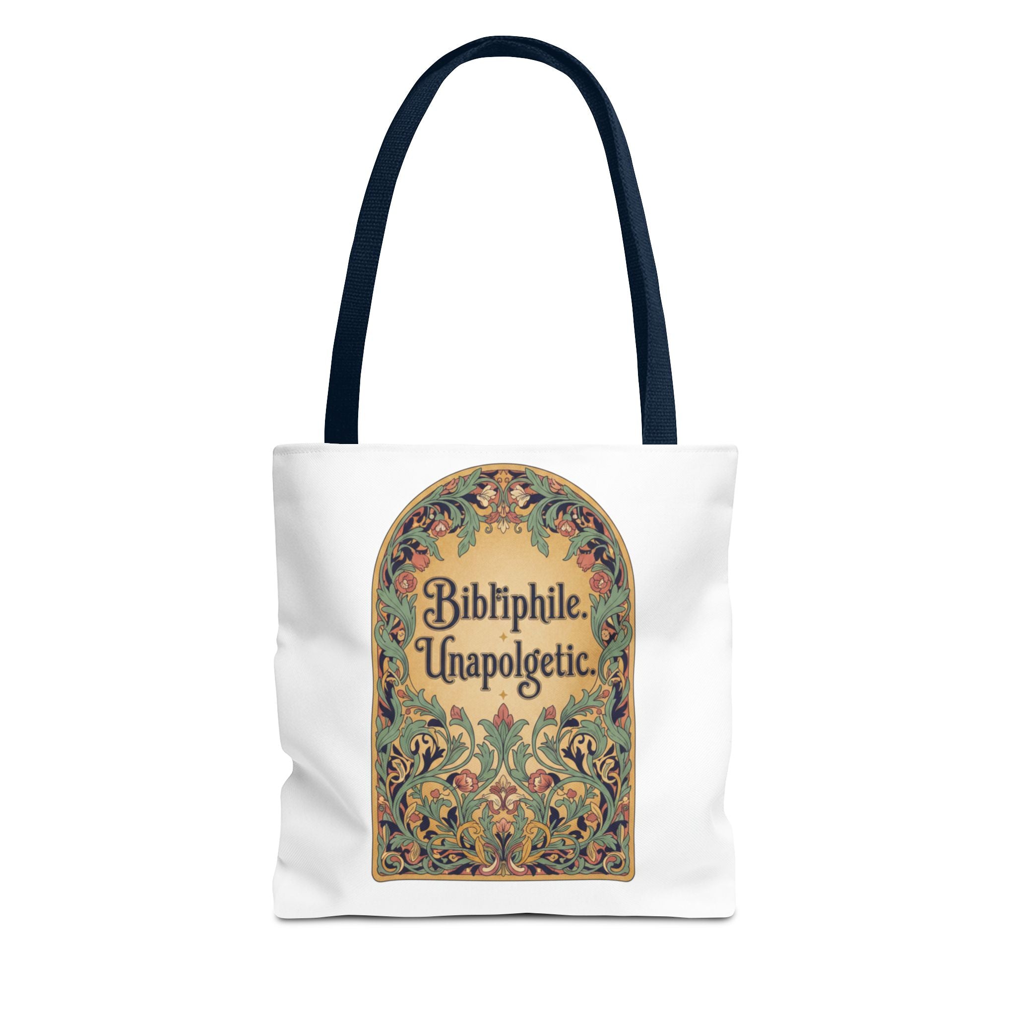 Bibliophile Tote Bag — "Bibliophile. Unapologetic." Vintage Floral Book-Lover Tote