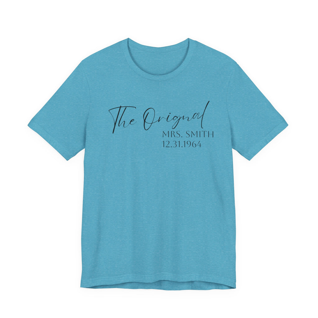 The O.G. Mrs. Script Bridal T-Shirt — Personalized Mrs. Tee