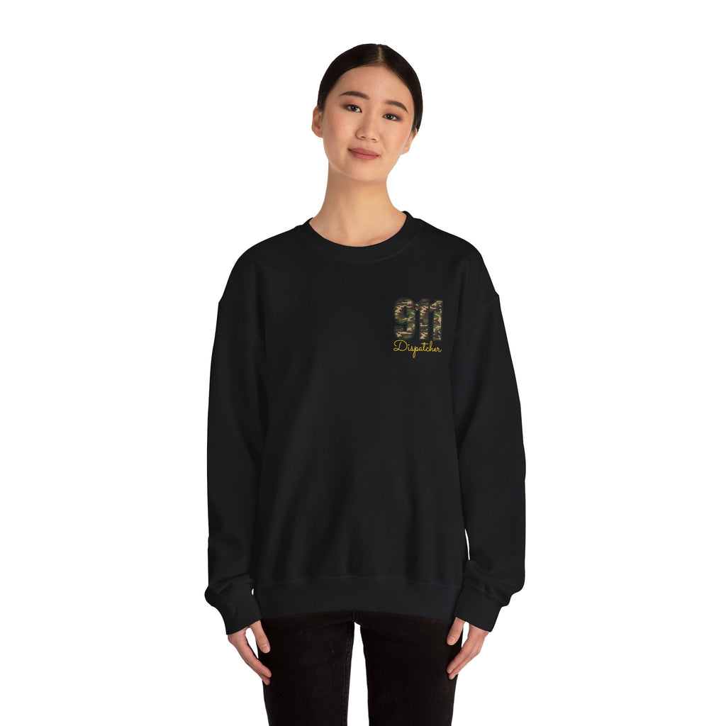 Dispatcher Crewneck Sweatshirt — Camo "911" Design