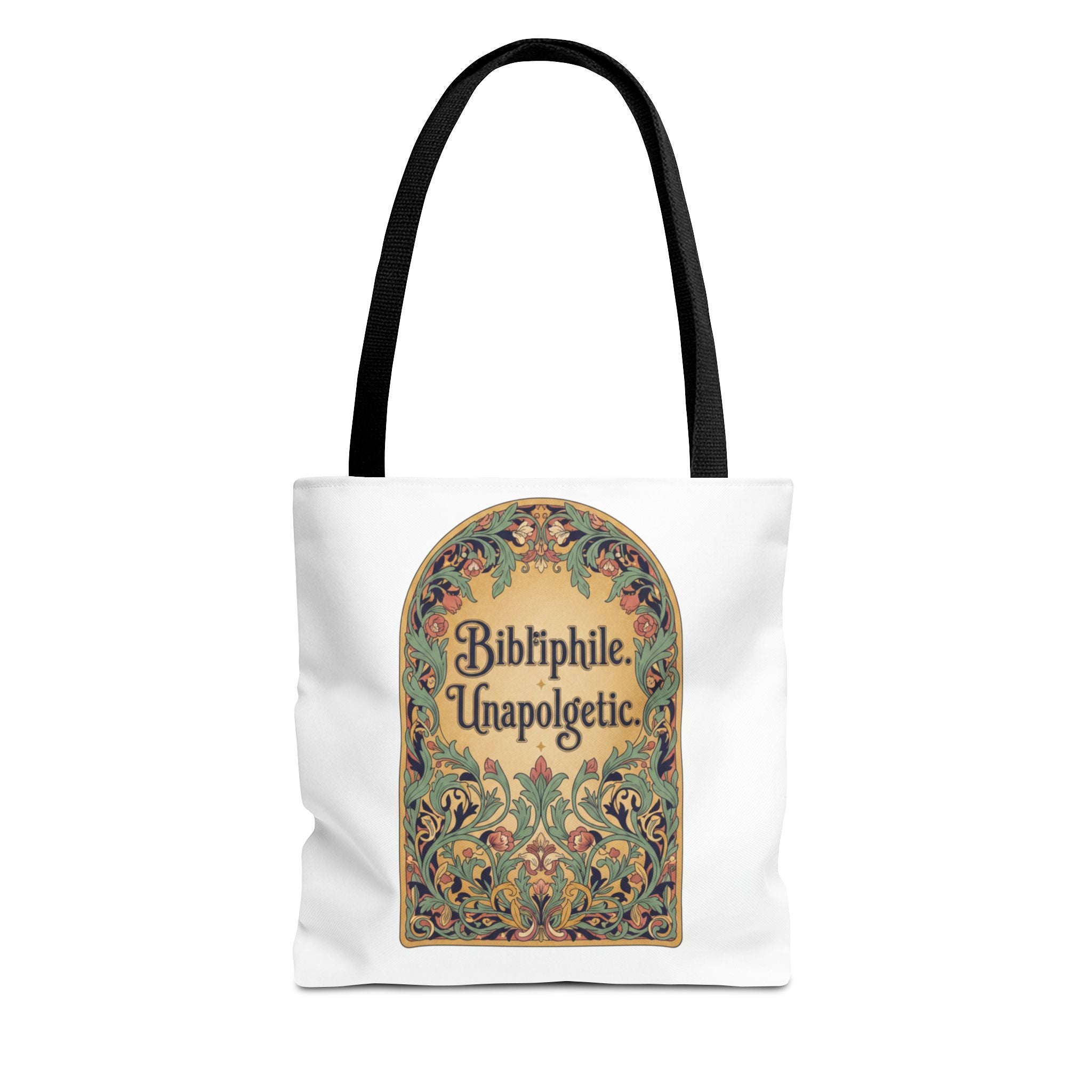 Bibliophile Tote Bag — "Bibliophile. Unapologetic." Vintage Floral Book-Lover Tote