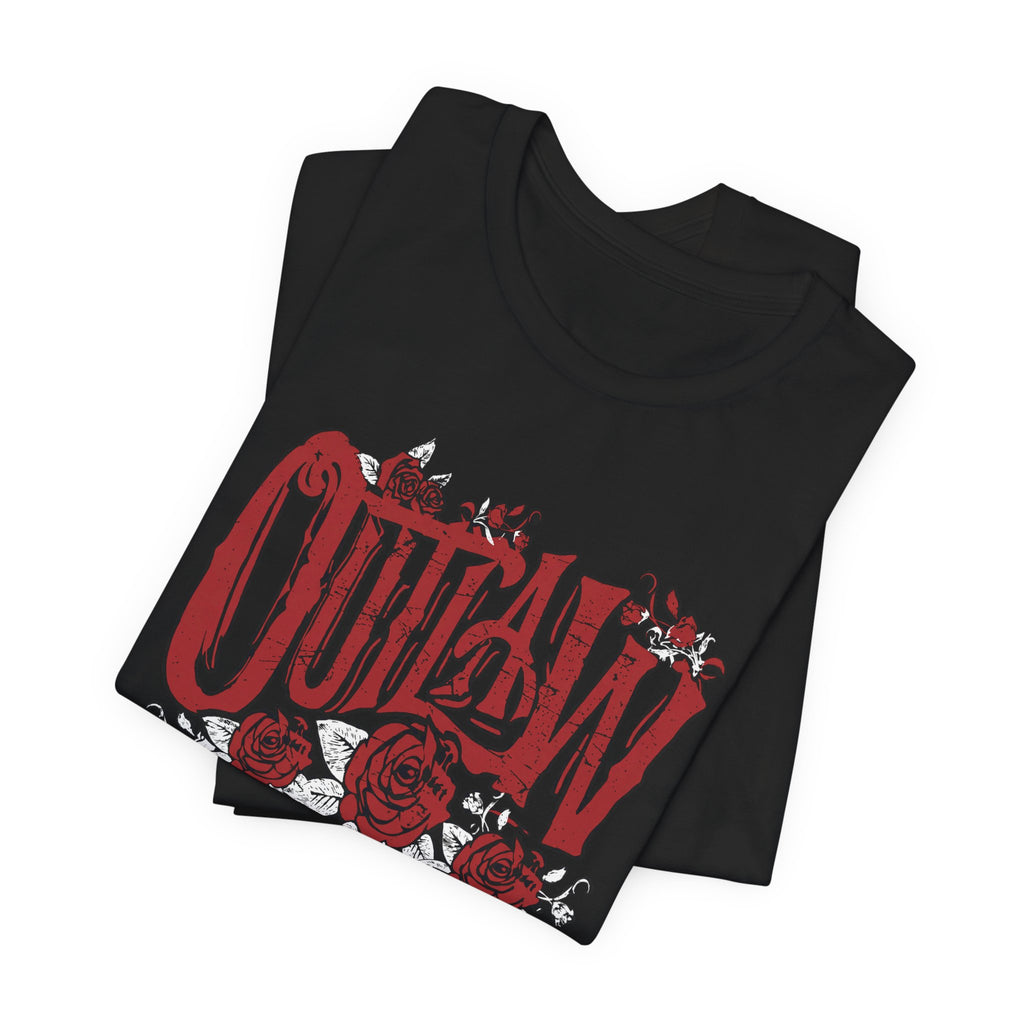 Outlaw Rose Vintage Gothic Floral T-Shirt