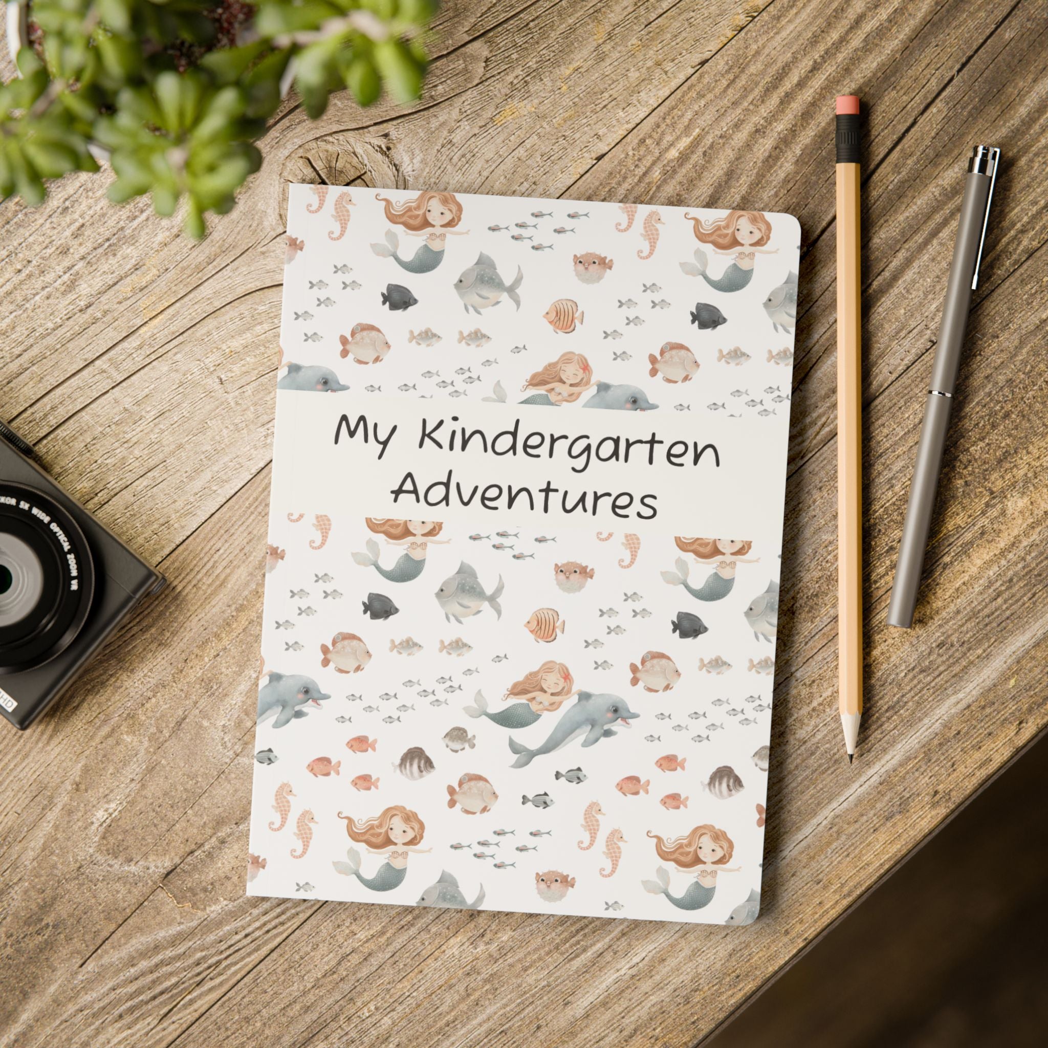 My Kindergarten Adventures Softcover Journal — Mermaid & Ocean Kids Memory Book (This Belongs To)