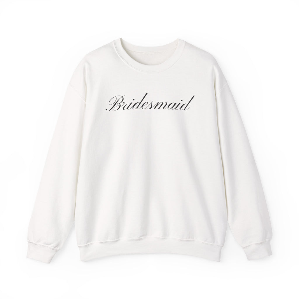 Bridesmaid Crewneck Sweatshirt - Elegant Script Bridal Party Pullover