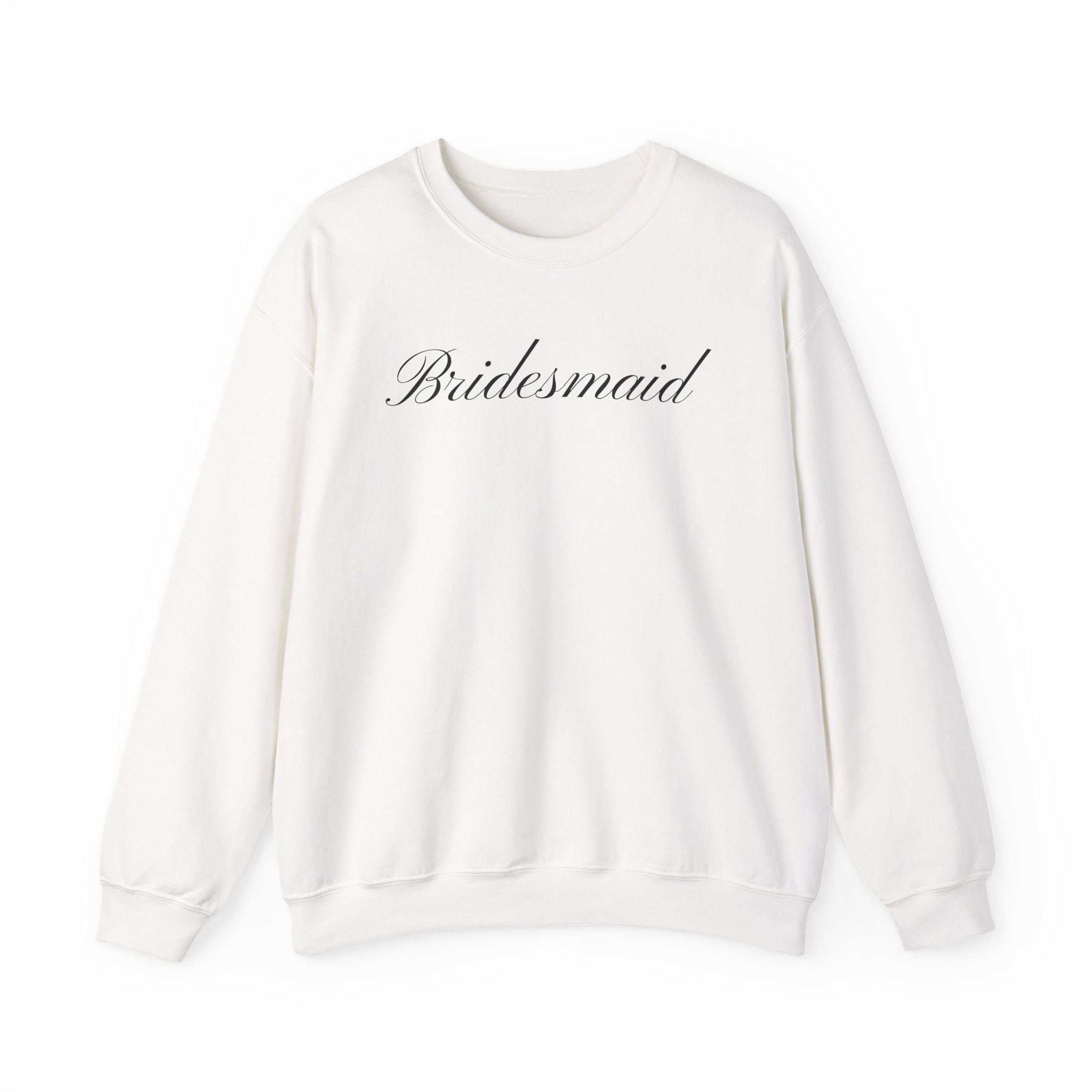 Bridesmaid Crewneck Sweatshirt - Elegant Script Bridal Party Pullover