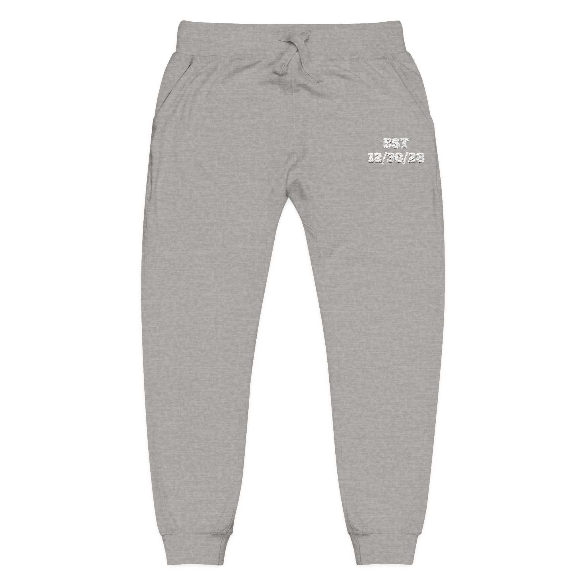 Embroidered Coral Fleece Sweatpants – Cozy 'Just Breathe' Loungewear