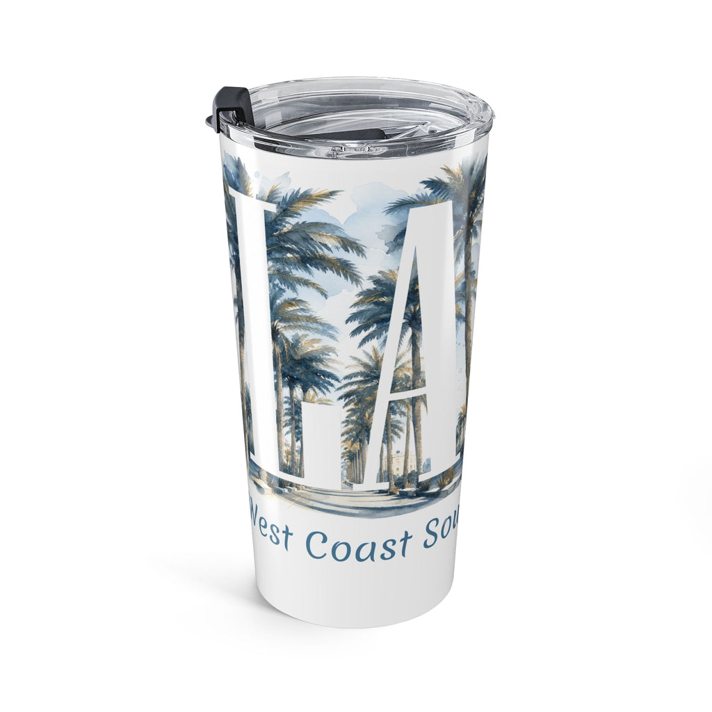 West Coast Soul 20oz Tumbler – LA Watercolor Coastal Palm