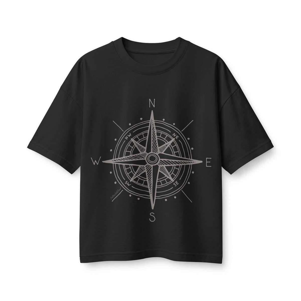 Compass Rose Graphic Tee — Vintage Nautical Travel T‑Shirt