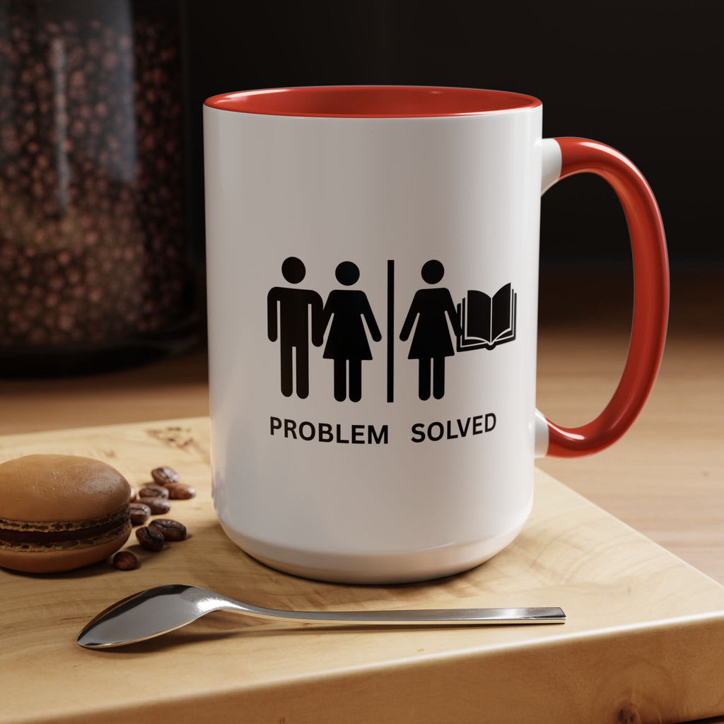 Coffee Mug — Problem Solved Funny Book Lover Gift