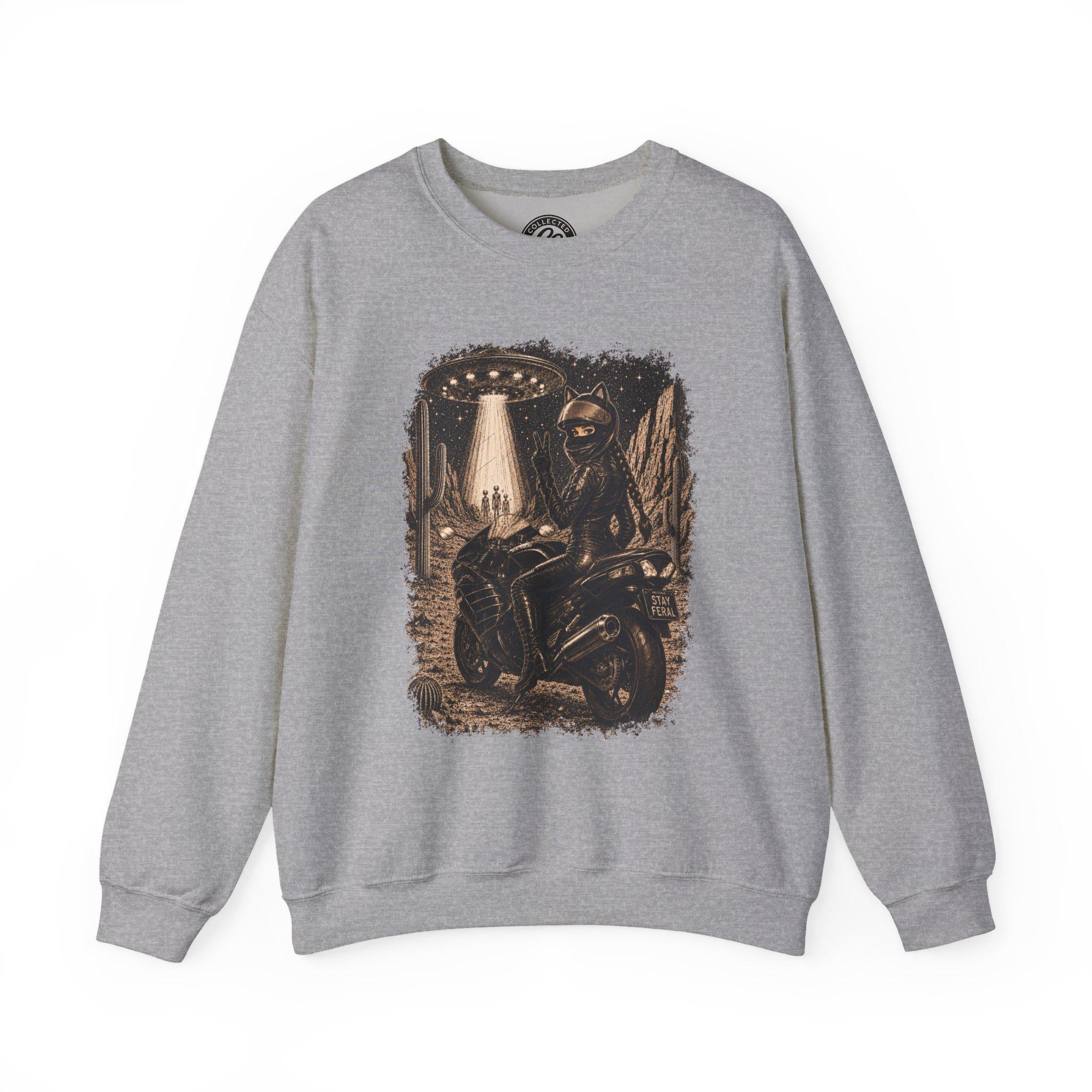 Stay Feral Motorcycle Crew Neck Sweat Shirt