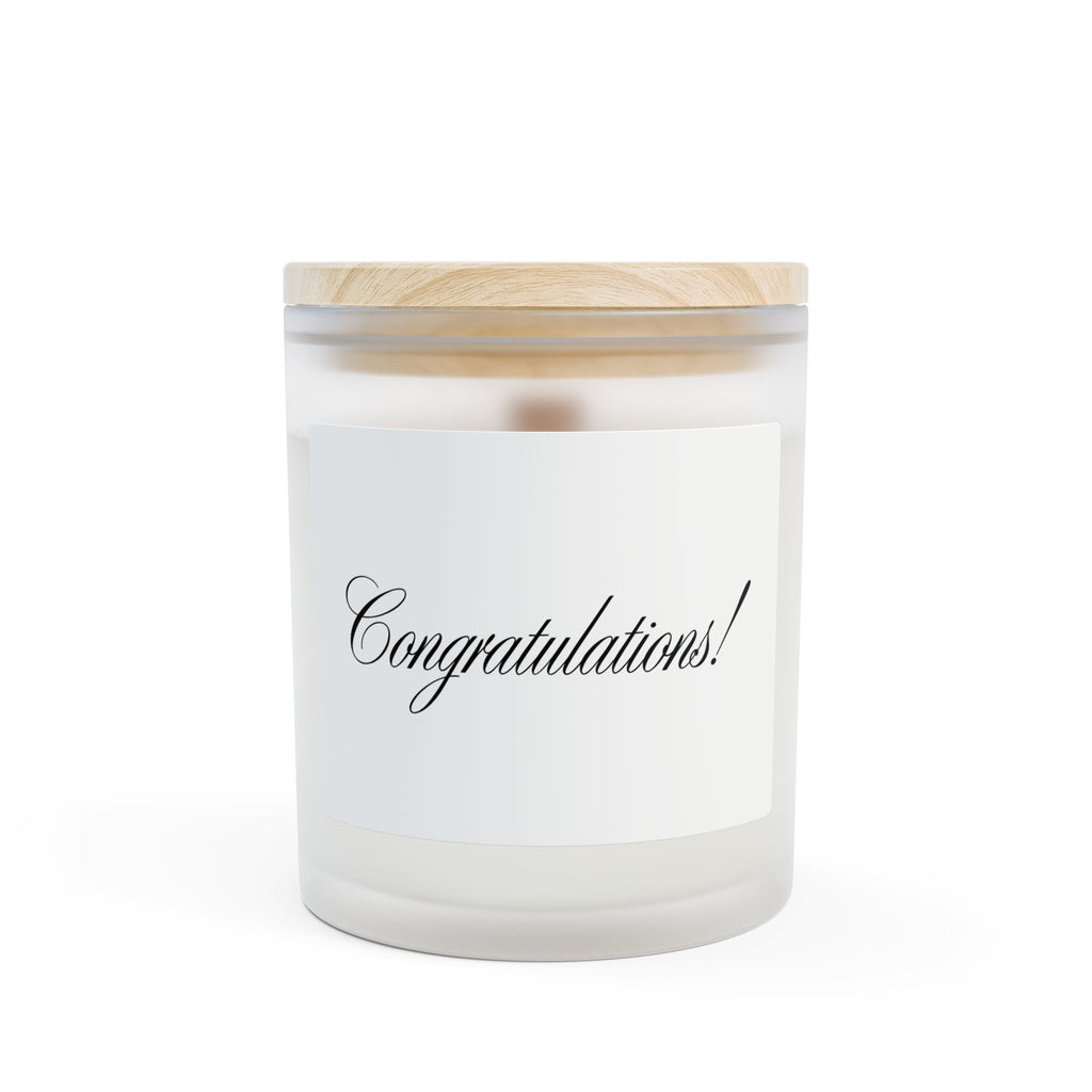Congratulations! Frosted Glass Candle | 11oz Wood Wick Candle