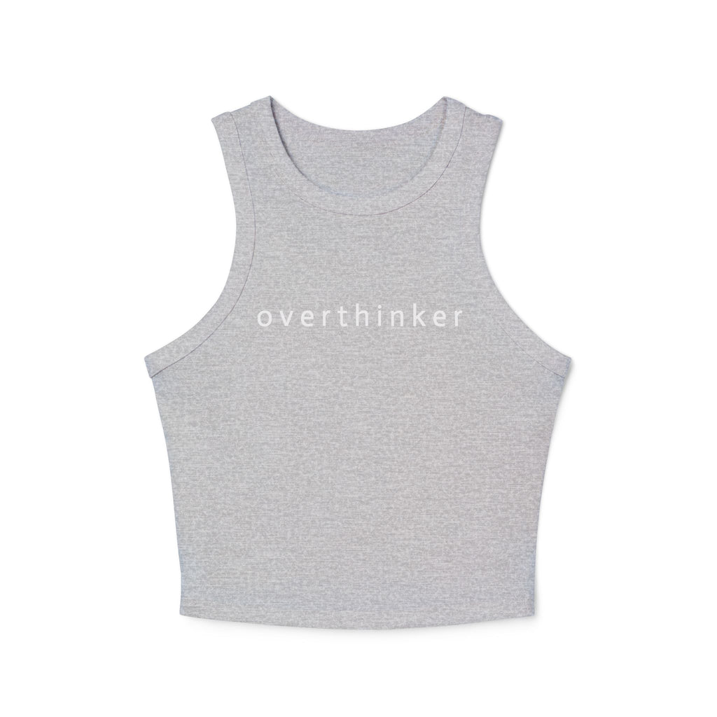 Overthinker Racer Tank Top — Women's Micro Rib Cropped Tank
