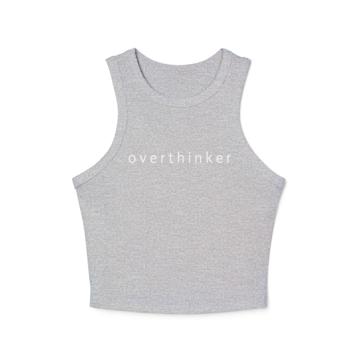 Overthinker Racer Tank Top — Women's Micro Rib Cropped Tank
