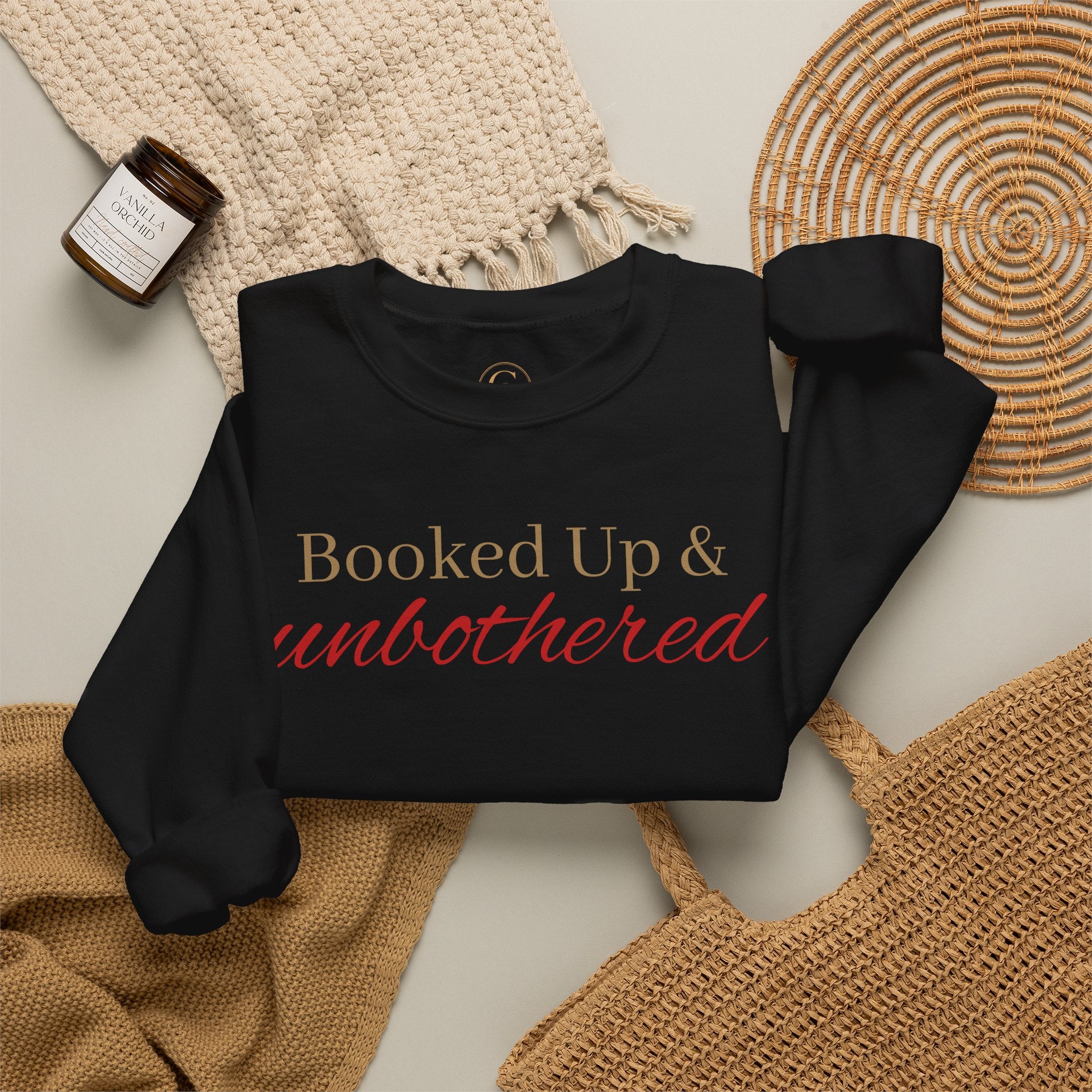Booked Up & Unbothered Crewneck Sweatshirt