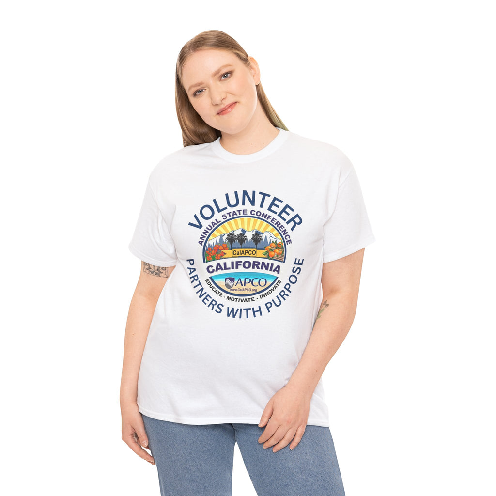 Volunteer T-Shirt — CalAPCO California State Conference  "Volunteer Partner with Purpose”