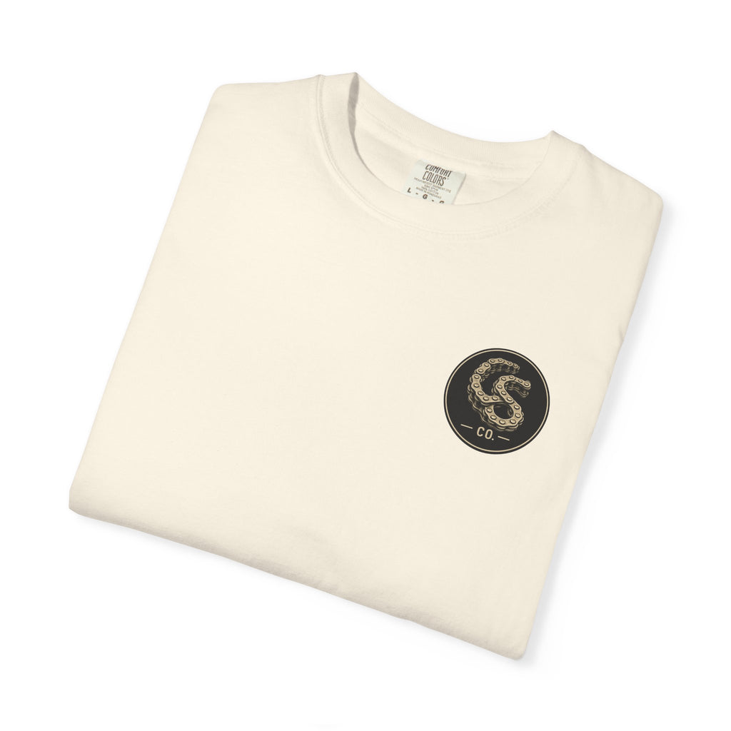 Alien Abduction Motorcycle T‑Shirt — Sci‑Fi Desert Rider Tee