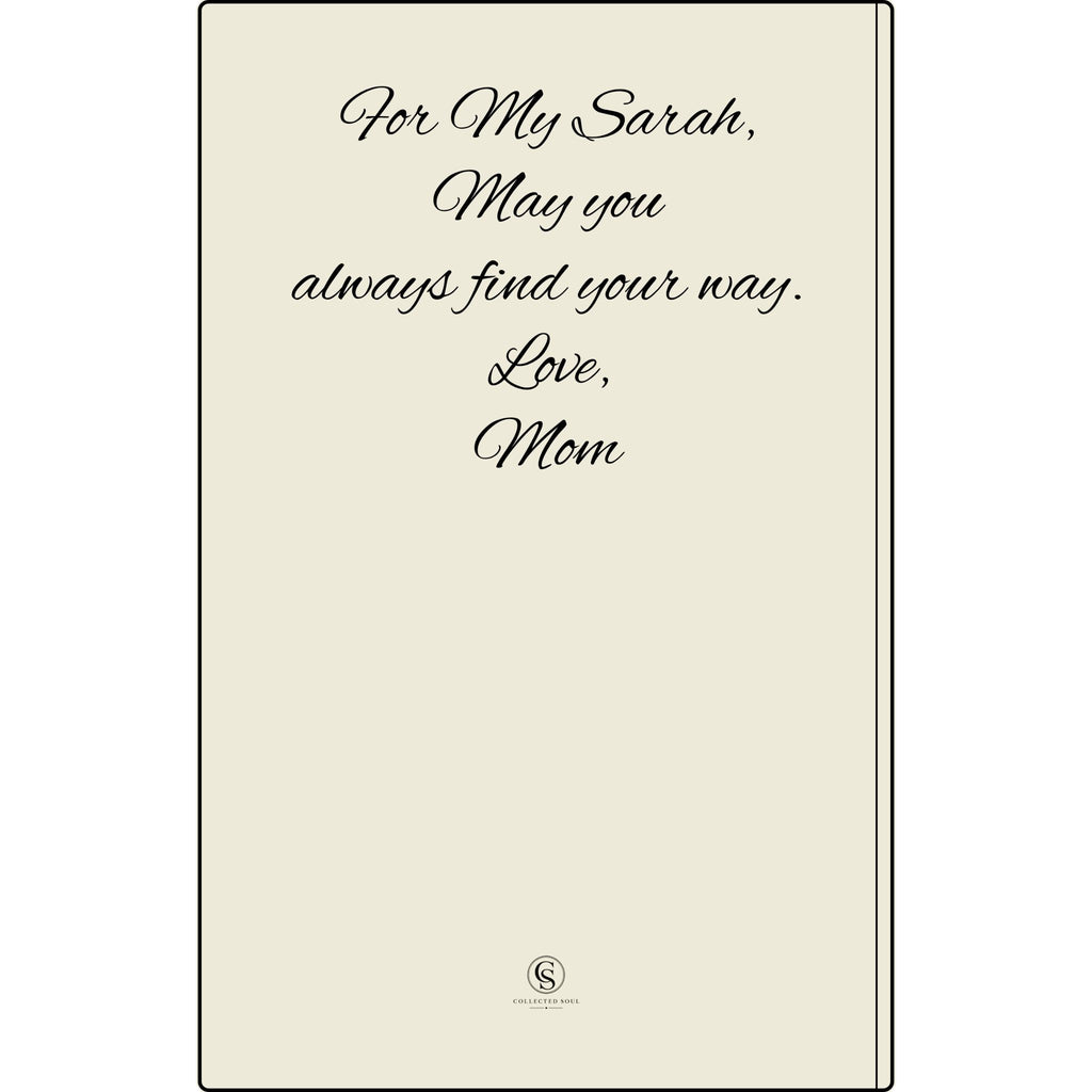 Engraved Vegan Leather Journal — "Quiet Moments & Reflection" Personalized Keepsake