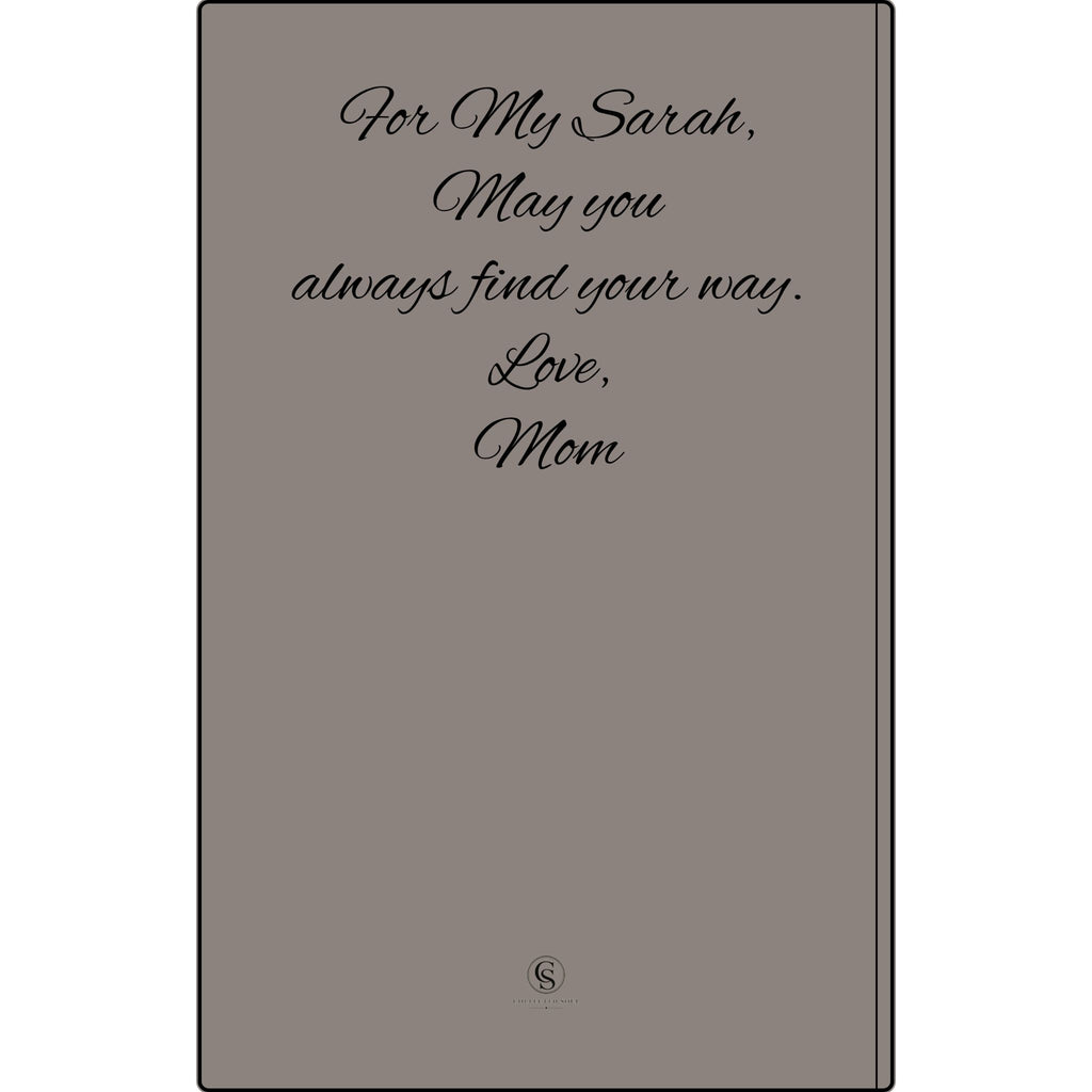 Engraved Vegan Leather Journal — "Quiet Moments & Reflection" Personalized Keepsake