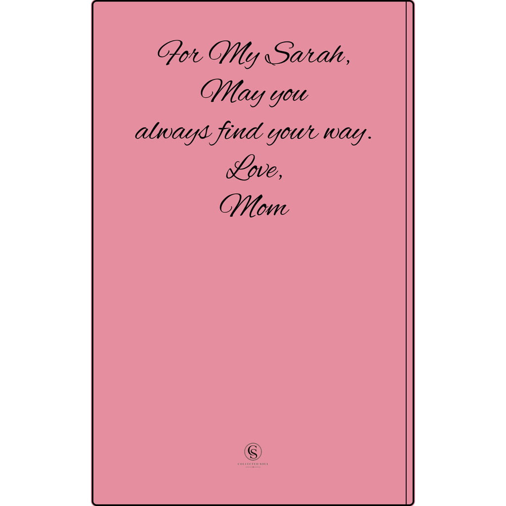 Engraved Vegan Leather Journal — "Quiet Moments & Reflection" Personalized Keepsake