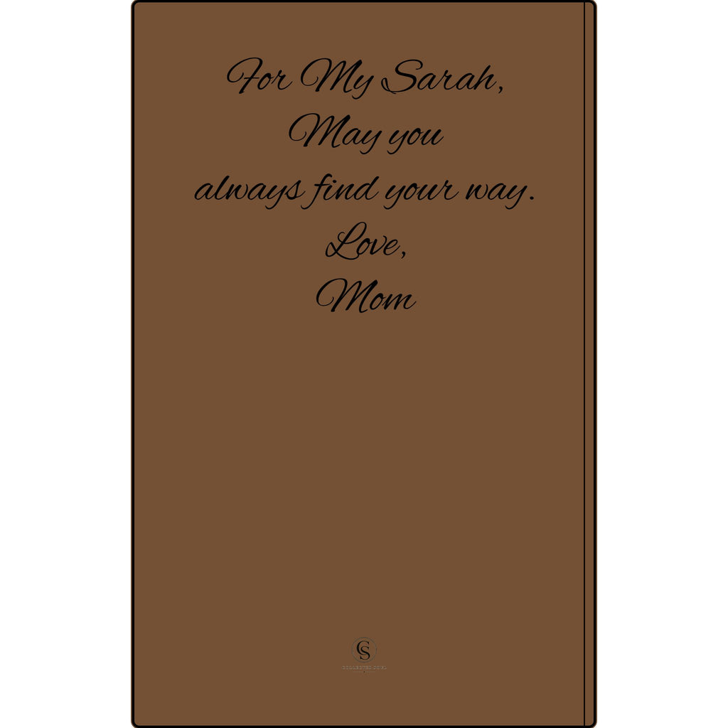 Engraved Vegan Leather Journal — "Quiet Moments & Reflection" Personalized Keepsake