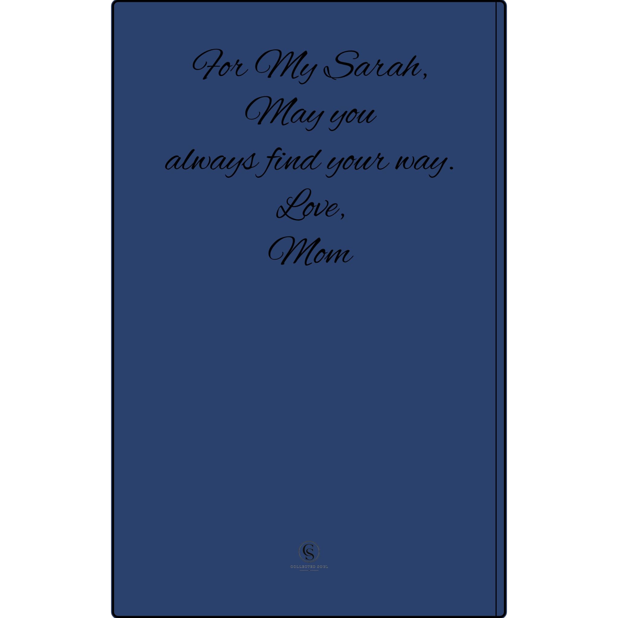 Engraved Vegan Leather Journal — "Quiet Moments & Reflection" Personalized Keepsake