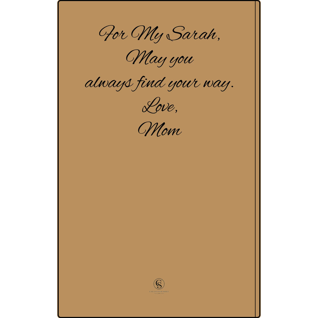 Engraved Vegan Leather Journal — "Quiet Moments & Reflection" Personalized Keepsake