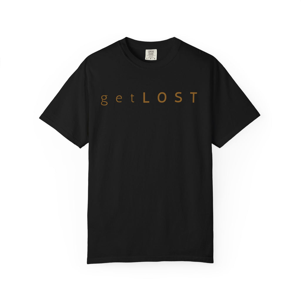 Get Lost T-Shirt — Minimalist Black Graphic Tee