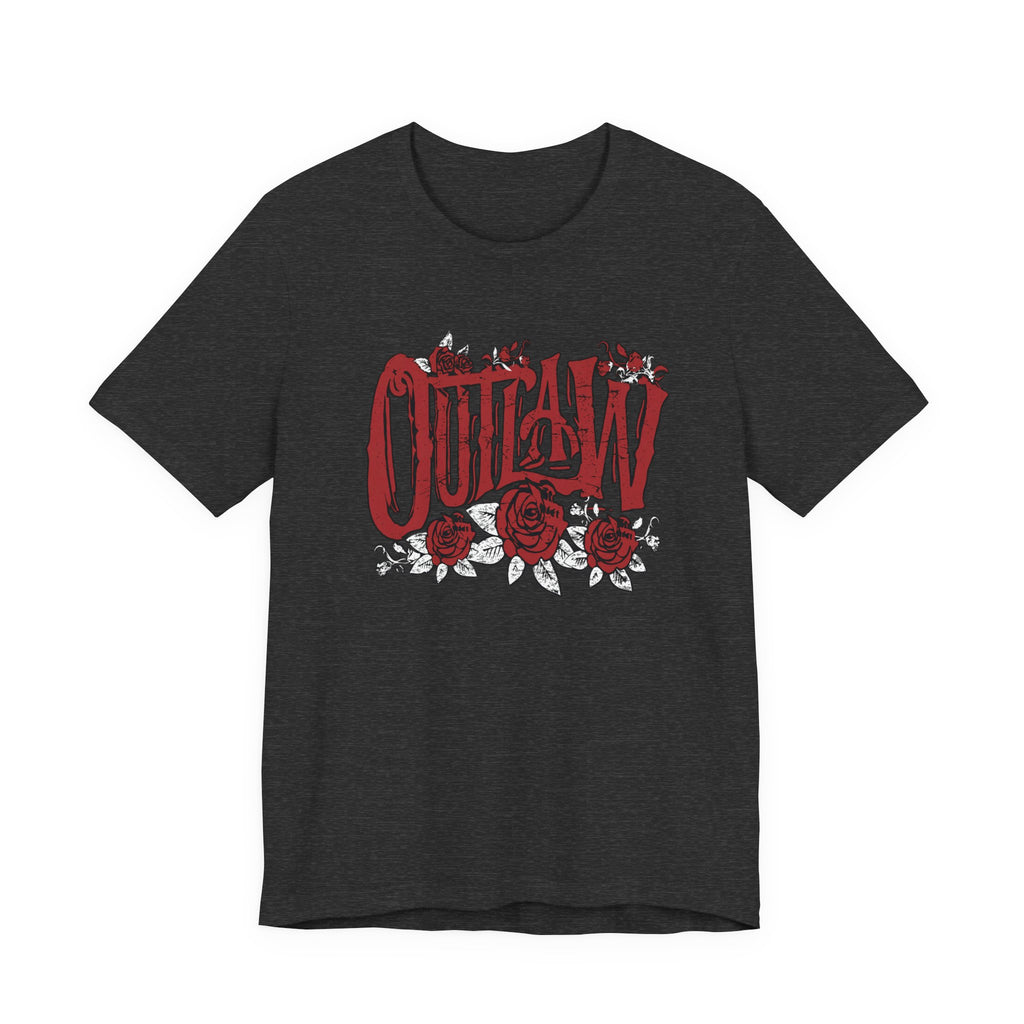 Outlaw Rose Vintage Gothic Floral T-Shirt