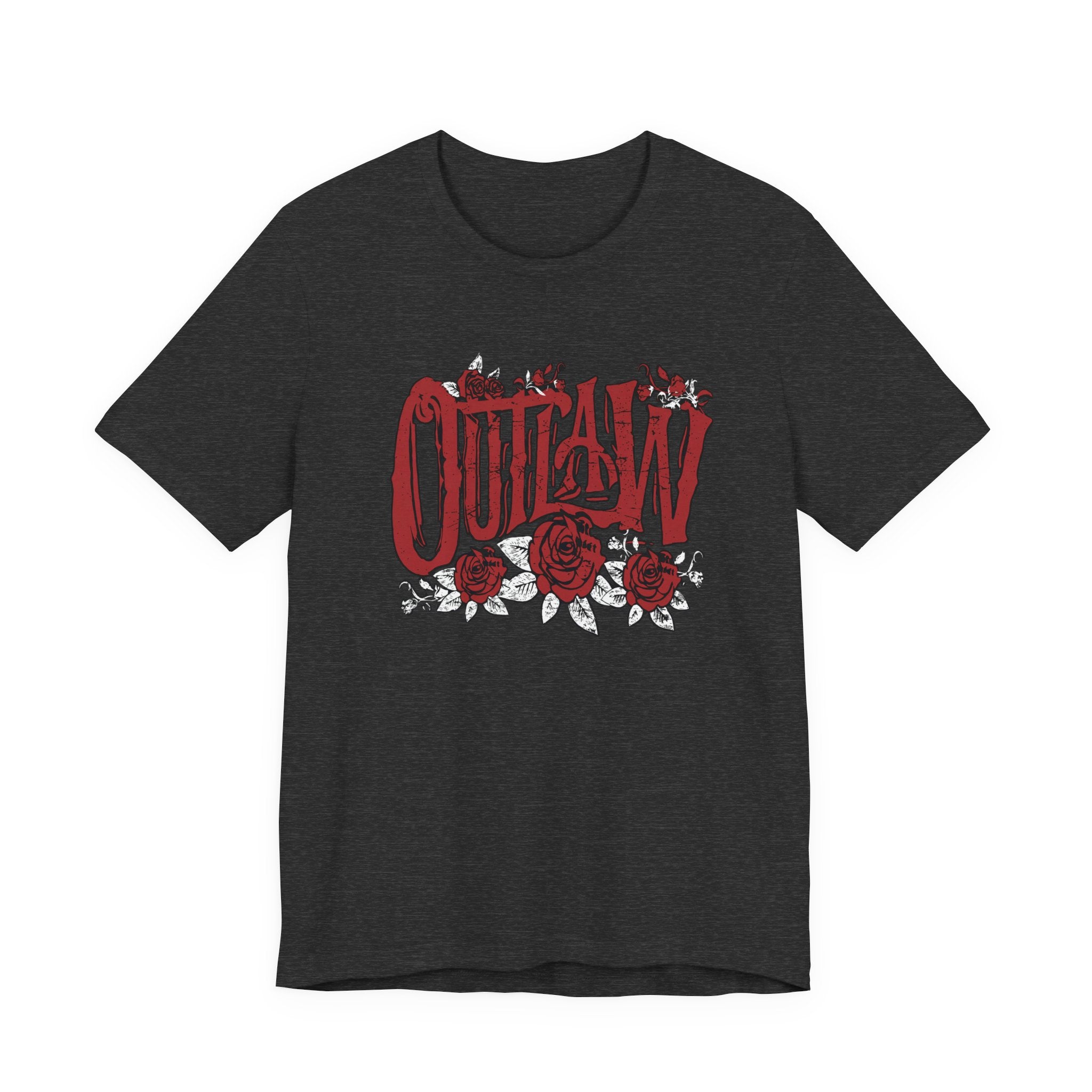 Outlaw Rose Vintage Gothic Floral T-Shirt