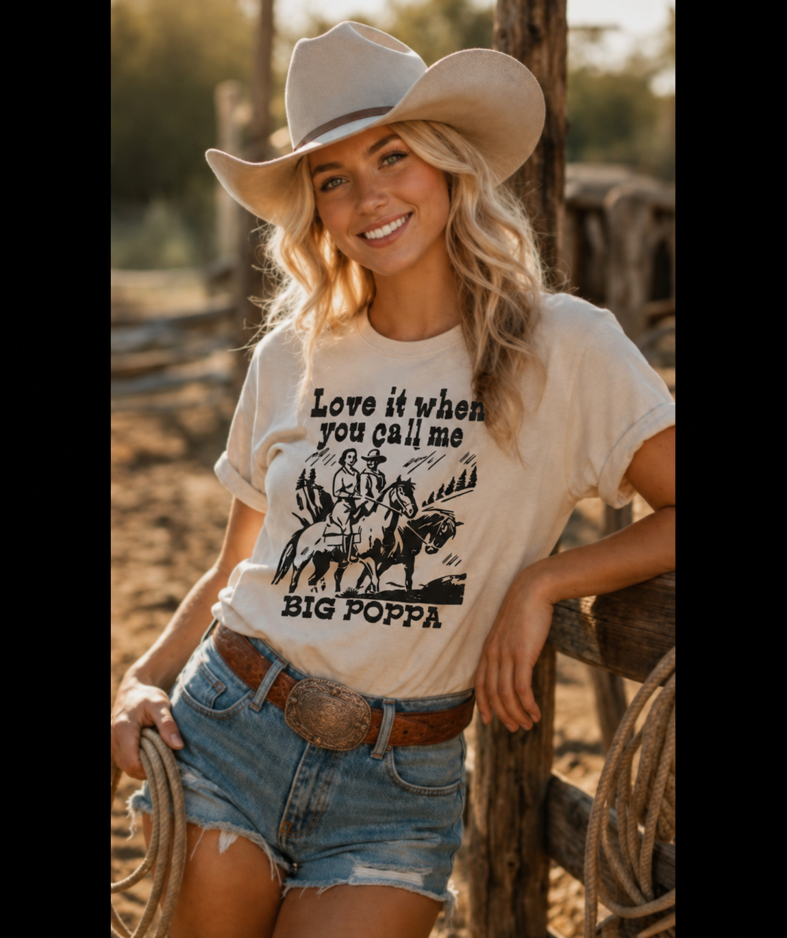 Big Poppa Cowboy "Love It When You Call Me" T-Shirt