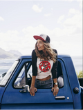 Armadillo by Morning Retro Southwestern Baseball Tee — Funny Raglan Graphic