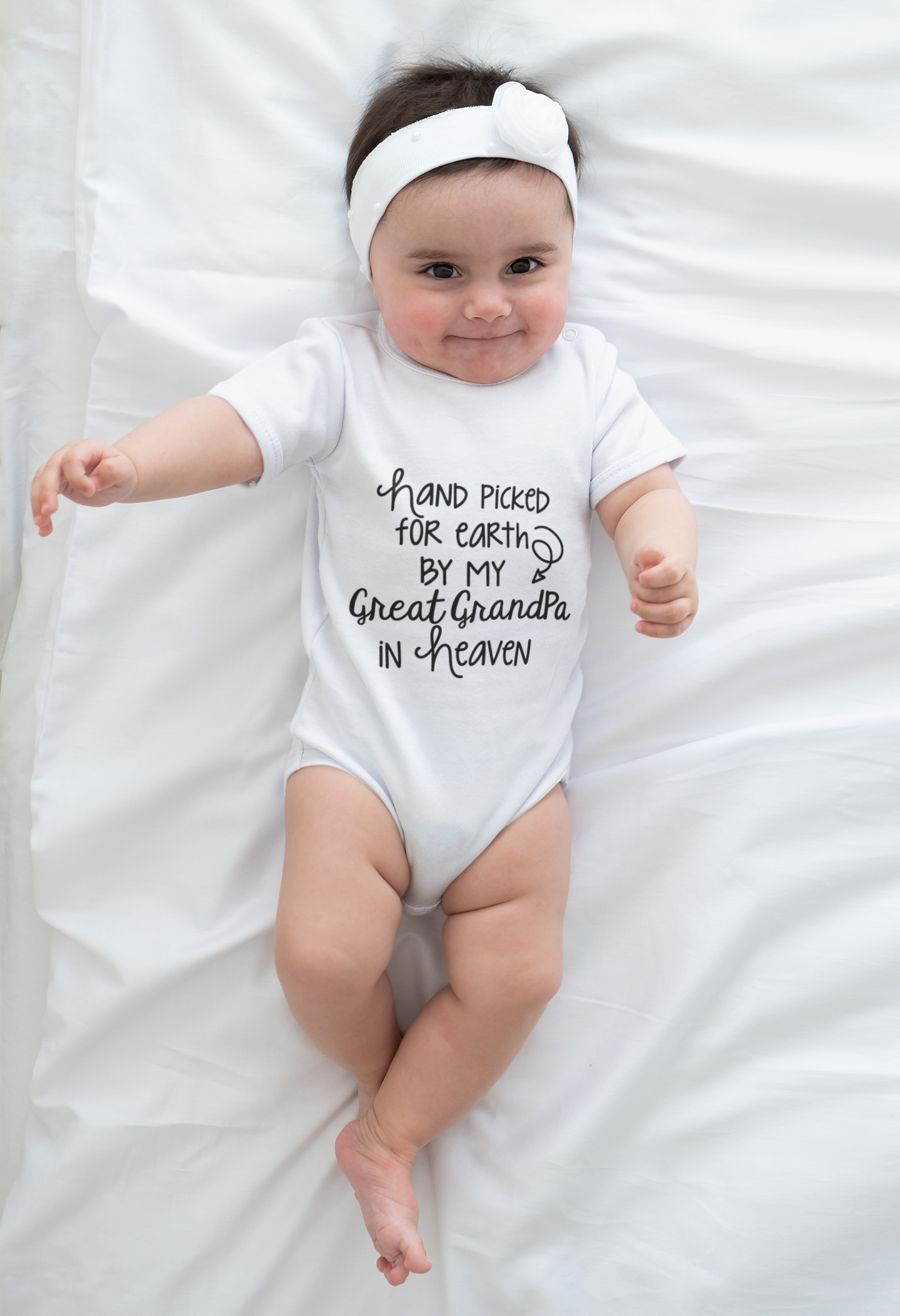 Infant Bodysuit — "Hand Picked for Earth by My Great Grandpa in Heaven" Memorial Baby One-Piece
