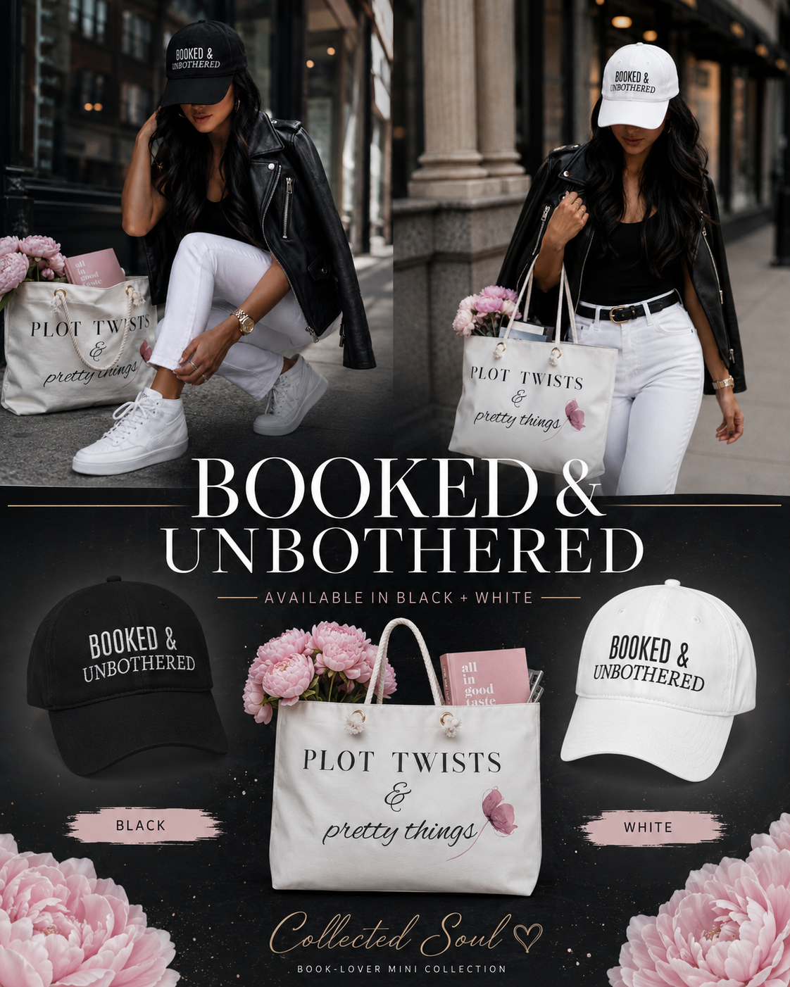 Booked & Unbothered Baseball Cap — Relaxed Reader Hat for Book Lovers