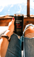Adventure Awaits, But First Coffee — 22oz Insulated Tumbler