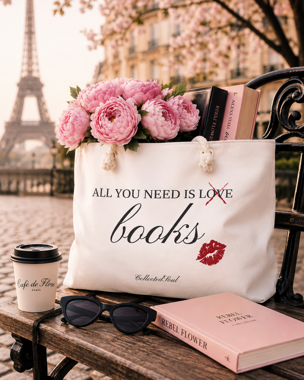 Weekender Bag - "All You Need Is Books" Literary Tote Bag