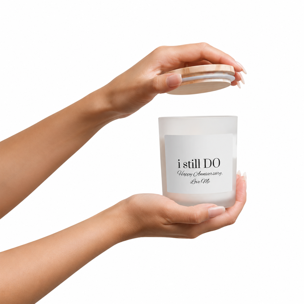 i Still Do Frosted Glass Candle — 11oz Wedding Anniversary Scented Candle