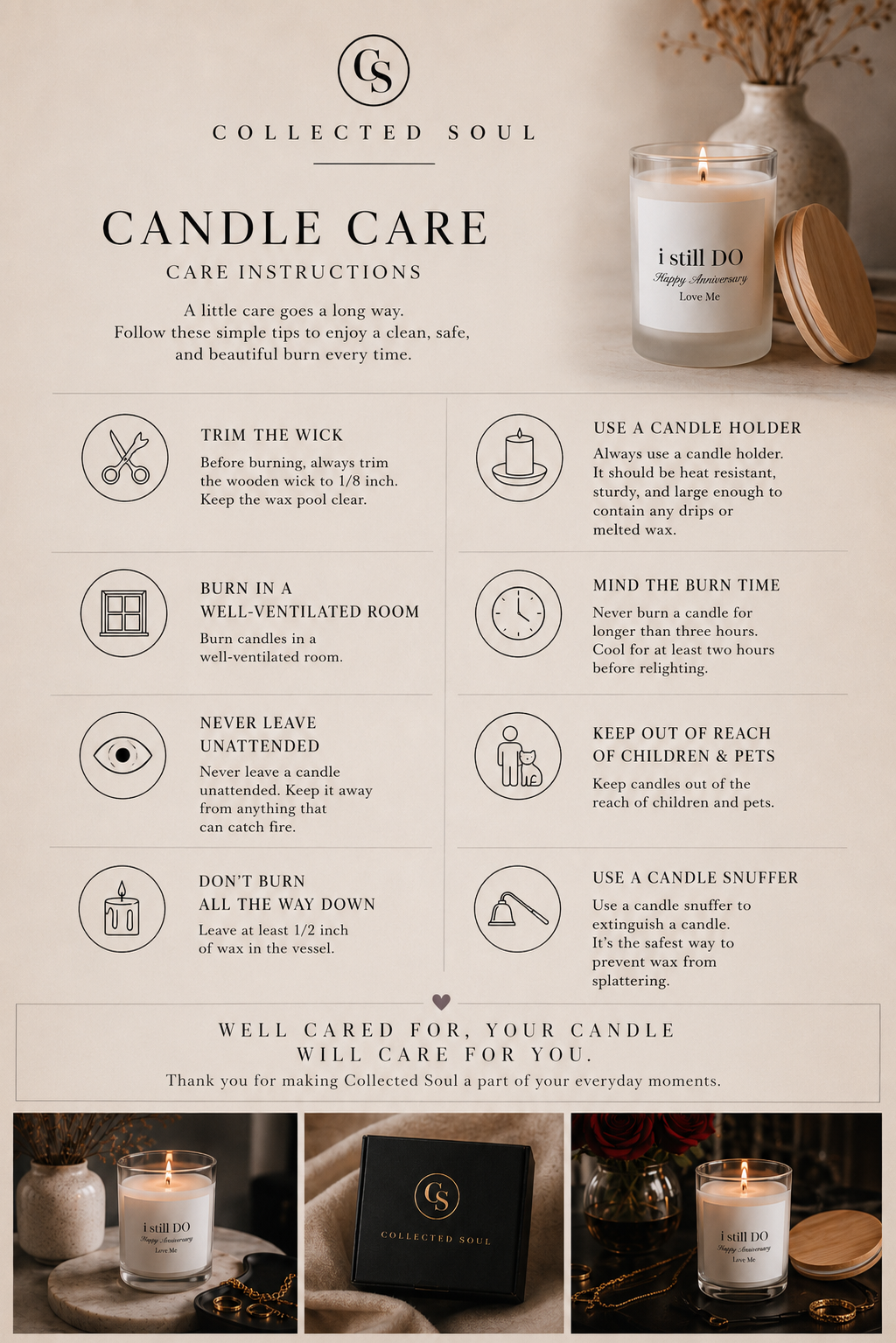 “goAWAY with me” Frosted Glass Scented Candle — 11oz