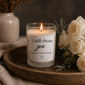 Anniversary Candle — "I Still Chose You" Frosted Glass 11oz