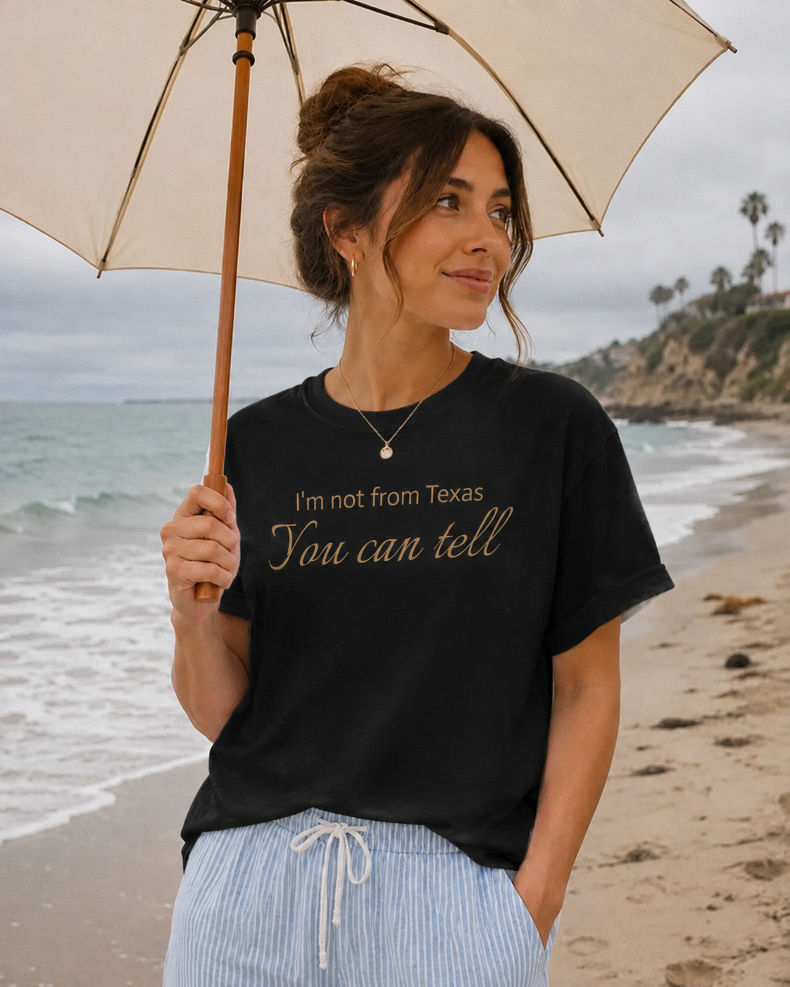 I'm Not From Texas, You Can Tell — Garment-Dyed Graphic Tee